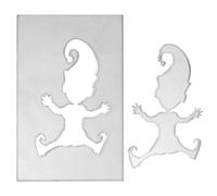 Flaroey Gnome Pochoir Empreintes Modèle D'Empreinte Décorations de Fenêtre Mini Gnome Pochoir Empreintes Gnome Porte Accessoires