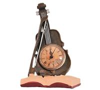 Flaroey Horloge de Bureau en Résine pour Violon, Décoration de Bureau, Figurine Vintage en Forme de Violon, Décoration de Guitare, Décoration D'Intérieur