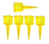 Flaroey Jauge de Pluie Outil de Mesure D'Arrosage Extérieur en Plastique Réutilisable Jauge de Pluie de 1,5 Pouces avec Bouche Large