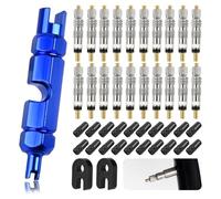 Flaroey Kit D'Outils de Démontage de Noyau de Valve, Noyau de Tige de Valve pour Application de Pneus de Vélo sans Chambre à Air