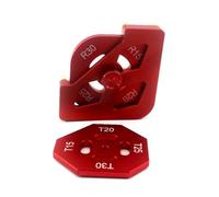 Flaroey Kit D'Outils de Localisation de Gabarit de Bord de Bois à Coins Ronds pour le Travail Du Bois Rouge 1 Ensemble