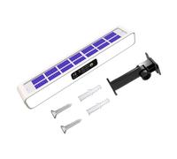 Flaroey Lampes solaires clignotantes rouges et bleues pour barrage routier feux de signalisation de construction, coque blanche