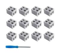 Flaroey Lot de 12 connecteurs LED sans soudure 2 broches 8 mm pour ruban lumineux LED 5-24 V unicolore