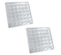 Flaroey Lot de 2 boîtes de présentation magnétiques en forme de coquillages - Boîte de rangement en acrylique transparent B