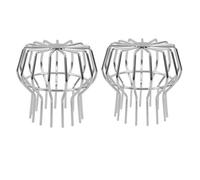 Flaroey Lot de 2 filtres de gouttière en acier inoxydable argenté pour gouttière