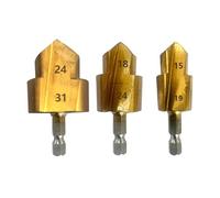 Flaroey Lot de 3 forets étagés à tige hexagonale pour raccord de tuyau d'eau 20/25/32 mm, foret central de perçage du bois