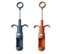 Flaroey Lot de 4 vide-fruits rouges pour dattes et fruits - Gadget de cuisine - Dénoyauteur de jujube bleu et orange