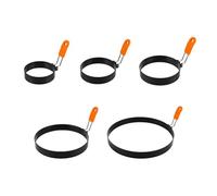 Flaroey Lot de 5 moules à œufs au plat de haute qualité, 8,9 cm, anti-adhésifs, pour muffins aux œufs au plat