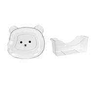 Flaroey Lot de 8 Assiettes à Collation en Forme d'ours, Petites Assiettes Anti-Chute pour Usage Domestique, Idéales pour Servir des Fruits, des Desserts et des Apéritifs B