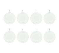 Flaroey Lot de 8 éoliennes de jardin 3D en aluminium blanc de 25,4 cm - Sculptures à vent double face