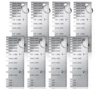 Flaroey Lot de 8 jauges d'épaisseur de tôle en acier inoxydable, outil d'inspection de taille, accessoires de soudage