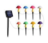 Flaroey Lot de 8 lampes en forme de champignons fissurés pour décoration de jardin, lumières solaires en forme de champignons pour décoration extérieure, art fantaisiste pour cour