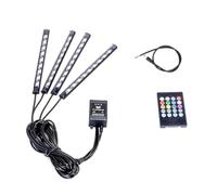 Flaroey Lumière LED 12 V Multicolore, Lumière D'Ambiance, Contrôle du Son, Lampe Décorative au pour Moto, Style: Télécommande 36 LED