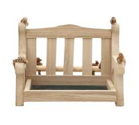 Flaroey Mangeoire à oiseaux en bois automatique à suspendre pour balcon, villa, jardin, mangeoire à oiseaux pour colibri