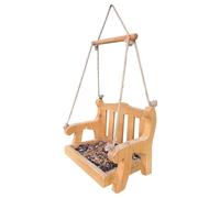 Flaroey Mangeoire automatique en bois à suspendre pour balcon, villa, jardin, mangeoire pour oiseaux