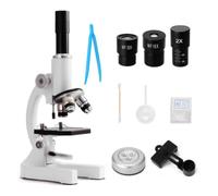 Flaroey Microscope optique monoculaire pour école primaire enfants sciences biologie expérimentale enseignement cadeau de Noël d'anniversaire