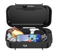 Flaroey Mini coffre-fort portable pour voyage, plage, hôtel verrouillable pour dortoir, voyage, plage, hôtel