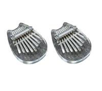 Flaroey Mini Kalimba 8 touches arc-en-ciel cristal transparent Kalimba doigt instrument de piano chat