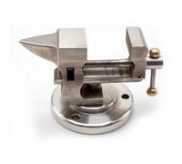 Flaroey Mini Pince D'Établi en Acier Inoxydable 304 avec Enclume Pince de Bureau Réglable de 1 Pouce avec Base Pivotante Outil de Réparation de Montre