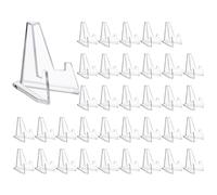 Flaroey Mini Présentoir de Chevalet en Acrylique, 36 Paquets, Parfait pour Afficher des Cartes de Sport, des Pièces de Monnaie, des Médailles et Plus Encore