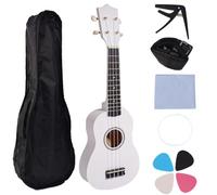 Flaroey Mini Ukulélé 21 Pouces Entrée Niveau pour Débutant Petite Guitare Quatre Cordes Instrument de Musique Enfant