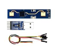 Flaroey Module de Détection de Présence Humaine Radar LD2410B 24 GHz avec Adaptateur BT + CH340 + Câble 5 V LD2420 Capteur de Mouvement à Ondes Millimétriques