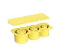 Flaroey Moule glaons en silicone avec couvercle pour faire 3 moules glaons cylindriques creux, facile utiliser, jaune