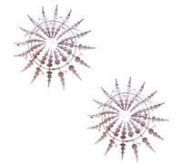 Flaroey Moulin à Vent en Métal Magique Rose Nouveau Moulin à Vent en Métal Cinétique, Adapté à la Cour et au Jardin