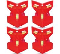 Flaroey Niveau de Poteau 4 Pièces pour Nivellement de Tuyaux, Poteaux et Poutres, Outil de Niveau Pliable avec 3 Flacons, Niveau de Tuyau Réglable avec Boucle Élastique