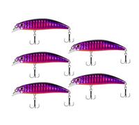 Flaroey NO.9 Nouveau leurre de pêche coloré coulant 6,8 cm/4 g avec action vibrante et coulant pour appâts de pêche