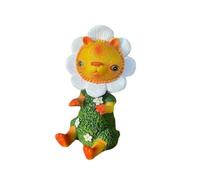 Flaroey Ornements de Tournesol Statue de Gnomes de Tournesol Mini Figurines Sculpture de Jardin Artisanat Décorations de Bureau en Résine pour