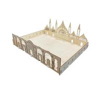 Flaroey Ornements en Bois du Ramadan Eid Mubarak DéCoration de Table DéCoration du Festival du Ramadan Musulman D