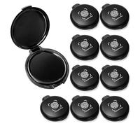 Flaroey Paquet de 10 Tampons Encreurs pour Empreintes Digitales, Mini Tampon Encreur Noir pour Empreintes Digitales, Kit D'Empreintes Digitales Portable Facile à Laver