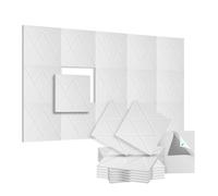 Flaroey Paquet de 12 Panneaux Muraux Insonorisés Auto-Adhésifs 12x12x0,4 Pouces, pour Murs de Maison, Bureau A