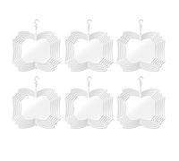 Flaroey Paquet de 6 Girouettes à Vent par Sublimation de 8 Pouces Vierges Girouettes à Vent 3D Suspendues pour la Saison de Remise des Diplômes du Jardin Extérieur