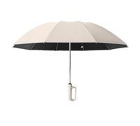 Flaroey Parapluie Pliant Inversé Entièrement Automatique avec Parapluies UV à Rayures Réfléchissantes Coupe-Vent pour Voyage avec Poignée Mousqueton,A