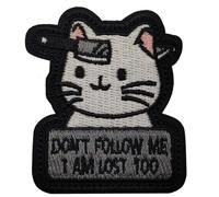 Flaroey Patch brodé en forme de chat « You are Great » - Facile à utiliser - Pour sac à dos et vêtements - B