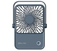 Flaroey Petit ventilateur de bureau électrique à suspendre et à poser - Double usage - Bleu marine