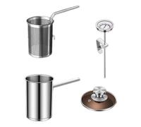 Flaroey Petite friteuse épaisse en acier inoxydable pour friteuse à pâtes, passoire au poulet, facile à utiliser, fabrication soignée