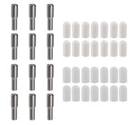 Flaroey Pinces à Étagères en Acier Inoxydable 1/4 Pouce et Broches de 5 mm Supports de Support D'Étagères de Placard de Cuisine de Remplacement Lot de 12