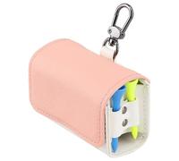 Flaroey Pochette pour Sac de Balle de Golf, Support de Pochette pour Tee-Shirts de Golf Colorés, Boucle de Suspension en Métal Magnétique pour 2 Balles de Golf, Rose