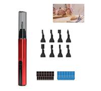 Flaroey Ponceuse de Détail Alternative, Stylo de Ponçage à Chargement USB, avec 8 Têtes de Ponçage et Papier de Verre Autocollant pour le Ponçage