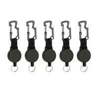 Flaroey Porte-Clés Rétractable avec en d'acier, Porte-Badge à Mousqueton Multi-Outils, Porte-Clés à Clip D'Identification, Type Multifonction