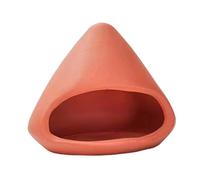 Flaroey Porte-Encens en Céramique, Bol à Bavures Fait à la Main, Plateau à Brûler de la Sauge, Brûleur D'Encens pour Le Yoga - Compatible avec pour Les Bâtons, Rouge