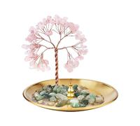 Flaroey Porte-Encens pour Bâtons, Brûleur D'Encens en Pierre de Cristal de Guérison, Attrape-Cendres pour Le Yoga et la Décoration Intérieure