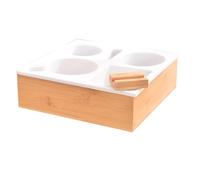 Flaroey Porte-gobelet de voiture amovible pour canapé - Organiseur de canapé pratique - Plateau en bois pour lit de bateau - Canapé - A