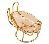 Flaroey Porte-savon de style luxueux, salle de bain, évier, égouttoir à savon, en plastique perforé, fournitures de salle de bain, rose