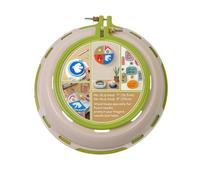 Flaroey Pot à broder rond double couche en plastique ABS Cadre de broderie DIY Cerceaux à broder de rechange Vert clair