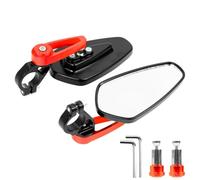Flaroey Réflecteur de Guidon de Vélo Rétroviseur de Sécurité Miroir Rotatif Réglable Scooter Électrique pour GT/Pro, Rouge