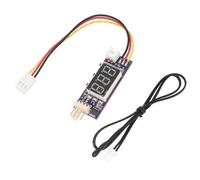 Flaroey Régulateur de Température Du Ventilateur PWM à 4 Fils DC 12V avec Affichage Numérique de la Vitesse, Supportant une Commande Marche/Arrêt de Ventilateur 3A, Facile à Utiliser